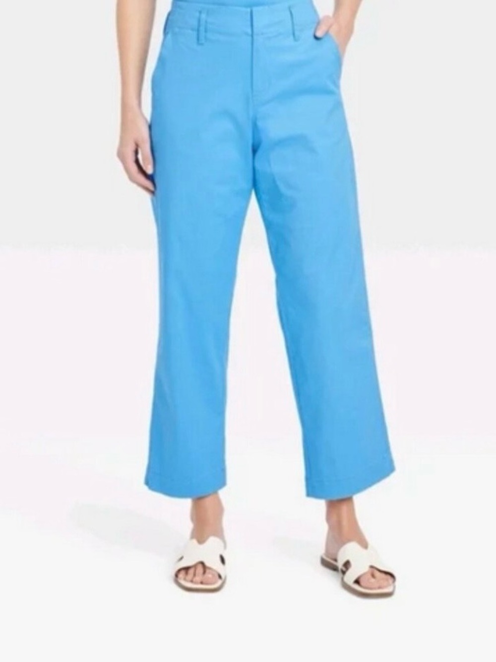 a new day Bright Blue Wide-Leg Crop Pants